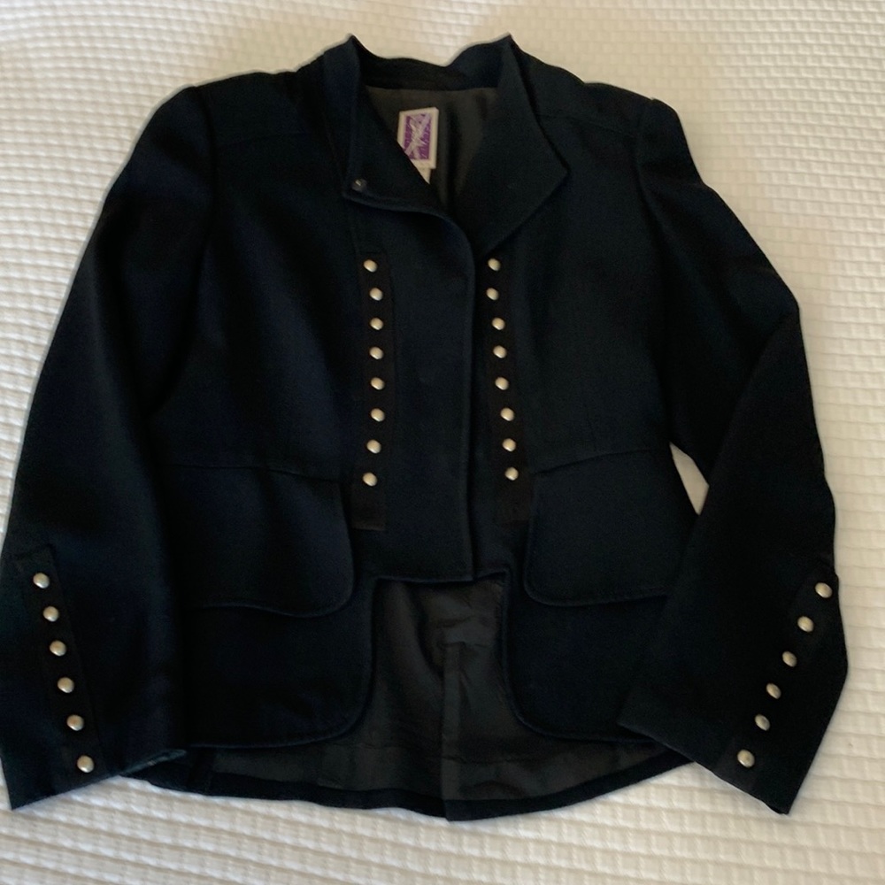 Black Zelda jacket with silver buttons